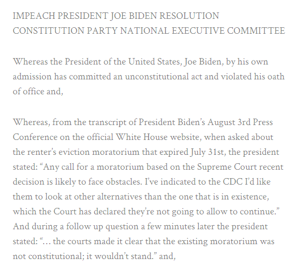 Impeach President Joe Biden Resolution